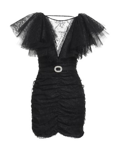 Simona Corsellini Woman Mini Dress Black Size 8 Polyamide, Polyester