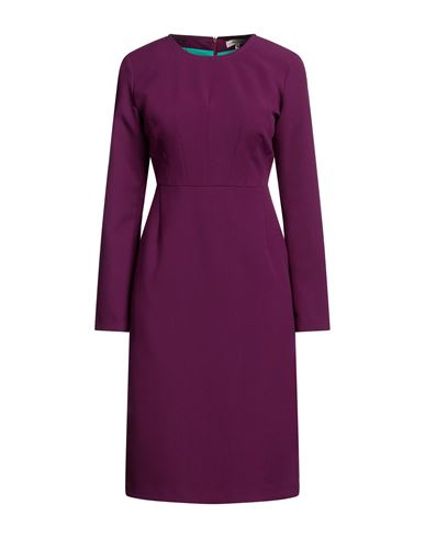 Camicettasnob Woman Midi Dress Deep Purple Size 2 Polyester, Rayon, Eco Polyester