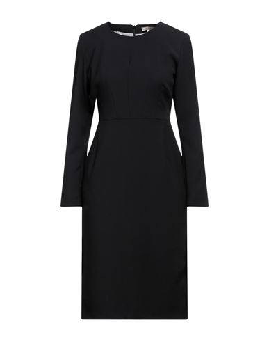 Camicettasnob Woman Midi Dress Black Size 8 Polyester, Rayon, Eco Polyester