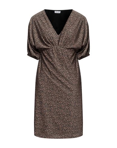 Liu •jo Woman Mini Dress Camel Size 4 Polyester, Polyamide, Elastane In Beige