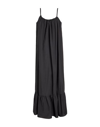 8 By Yoox Cotton Maxi Dress Woman Long Dress Black Size 12 Cotton