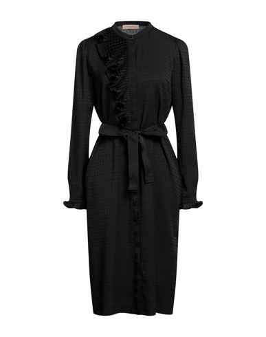Twinset Woman Midi Dress Black Size 12 Polyester
