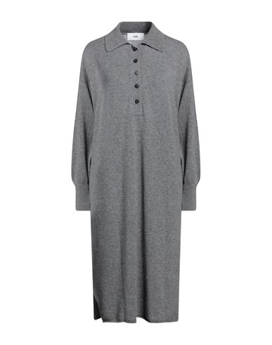 Solotre Woman Midi Dress Grey Size 3 Cashmere