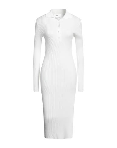 Solotre Woman Midi Dress Ivory Size 3 Viscose, Polyester In White