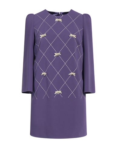 Elisabetta Franchi Woman Mini Dress Purple Size 4 Polyester, Elastane