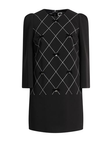 Elisabetta Franchi Woman Mini Dress Black Size 8 Polyester, Elastane