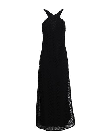 Topshop Woman Long Dress Black Size 12 Polyester