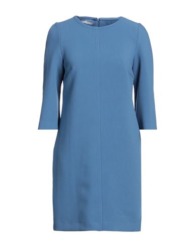 Biancoghiaccio Woman Mini Dress Slate Blue Size 4 Polyester, Viscose, Elastane