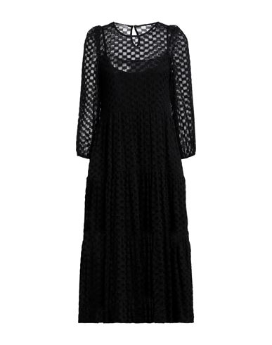Biancoghiaccio Woman Midi Dress Black Size 6 Polyamide, Elastane