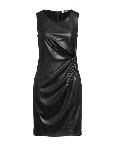 Biancoghiaccio Woman Mini Dress Black Size 6 Polyurethane, Polyester
