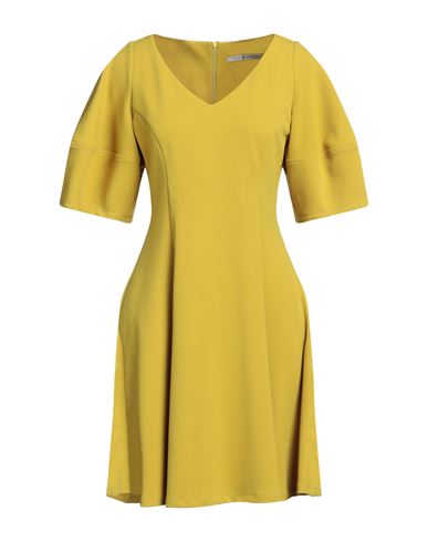 Biancoghiaccio Woman Mini Dress Acid Green Size 6 Polyester, Elastane