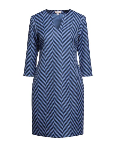Camicettasnob Woman Mini Dress Slate Blue Size 4 Viscose, Polyester, Nylon