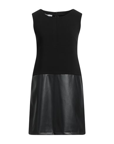 Biancoghiaccio Woman Mini Dress Black Size 10 Polyester, Viscose, Elastane, Polyurethane