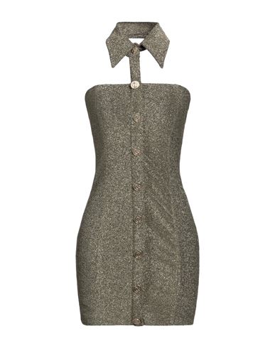 Aniye By Woman Mini Dress Gold Size 6 Viscose, Polyester, Polyamide, Elastane