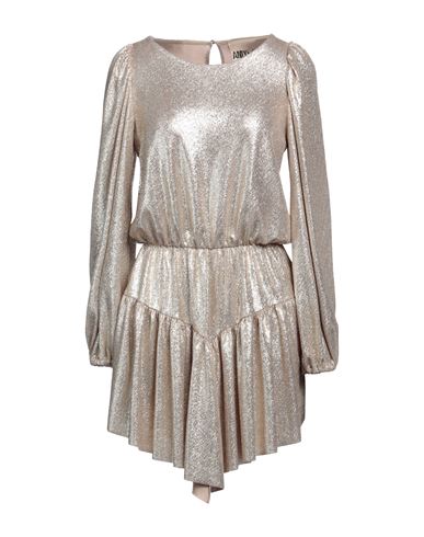Aniye By Woman Mini Dress Gold Size 8 Polyamide, Elastane, Metallic Fiber