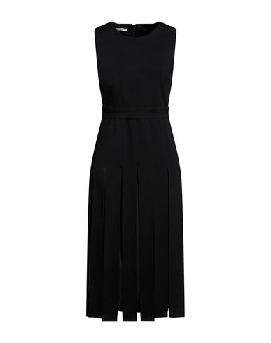 Biancoghiaccio Woman Midi Dress Black Size 6 Viscose, Polyamide, Elastane, Polyester