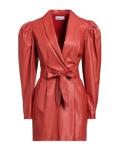 Gaelle Paris Gaëlle Paris Woman Mini Dress Rust Size 8 Polyurethane In Red