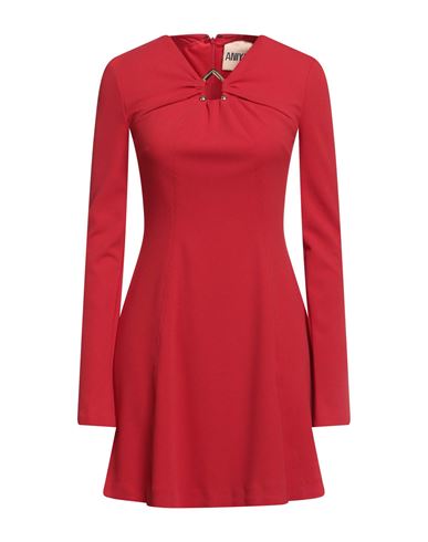 Aniye By Woman Mini Dress Red Size 4 Polyester, Elastane