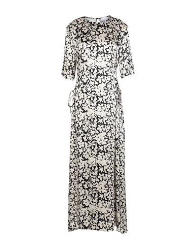 Topshop Woman Long Dress Cream Size 12 Viscose In White