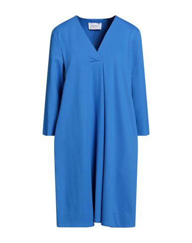 Meimeij Woman Midi Dress Azure Size 4 Viscose, Polyamide, Elastane In Blue