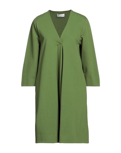 Meimeij Woman Midi Dress Green Size 10 Viscose, Polyamide, Elastane