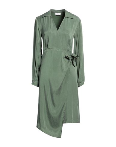 Ottod'ame Woman Midi Dress Military Green Size 6 Modal, Lyocell
