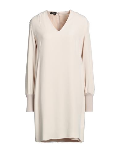 Les Copains Woman Short Dress Beige Size 8 Acetate, Viscose, Virgin Wool In Neutral