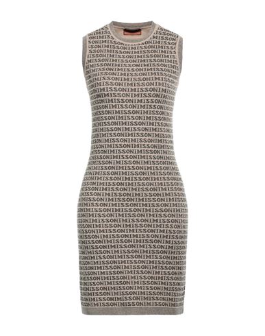 Missoni Woman Mini Dress Beige Size 8 Wool, Polyamide, Cupro, Polyester, Elastane