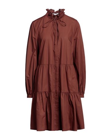 Ivy & Oak Ivy Oak Woman Short Dress Brown Size 10 Organic Cotton