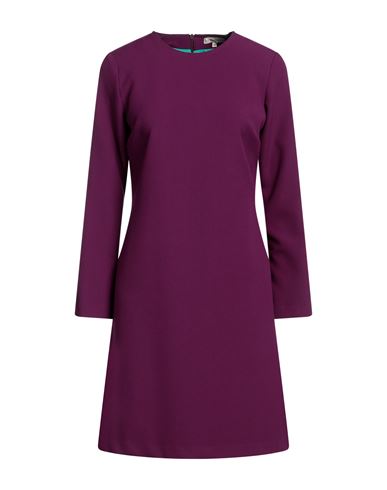 Camicettasnob Woman Mini Dress Deep Purple Size 10 Polyester, Rayon, Elastane In Purple
