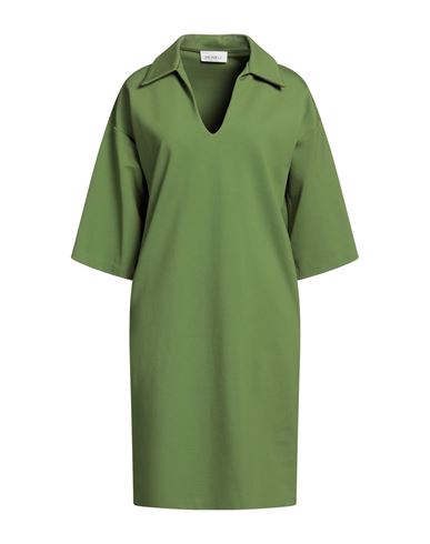 Meimeij Woman Midi Dress Military Green Size 2 Viscose, Polyamide, Elastane, Acetate