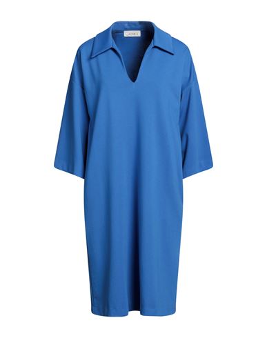 Meimeij Woman Midi Dress Light Blue Size 8 Viscose, Polyamide, Elastane, Acetate
