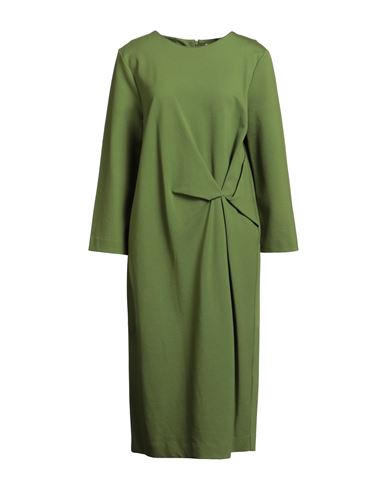 Meimeij Woman Midi Dress Green Size 8 Viscose, Polyamide, Elastane