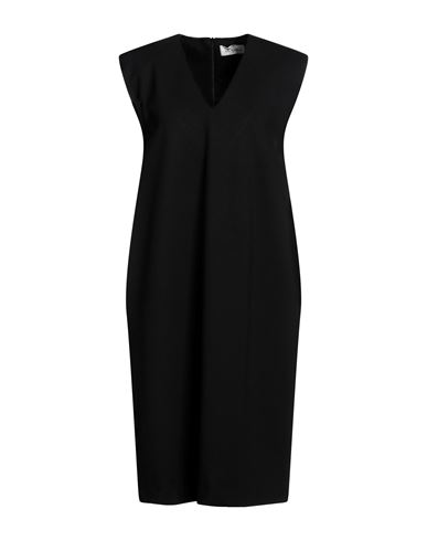 Meimeij Woman Midi Dress Black Size 2 Viscose, Polyamide, Elastane, Acetate