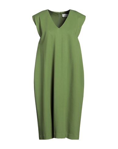 Meimeij Woman Midi Dress Military Green Size 6 Viscose, Polyamide, Elastane, Acetate
