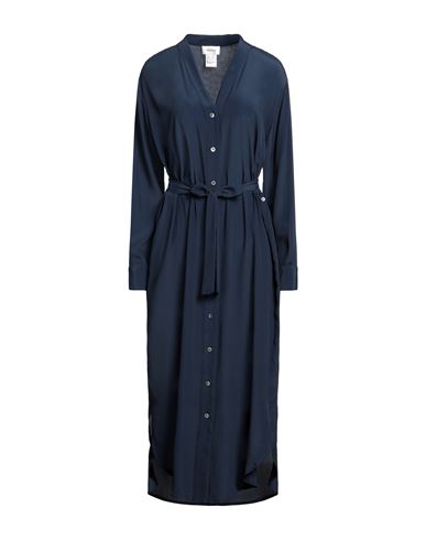 Ottod'ame Woman Midi Dress Midnight Blue Size 6 Acetate, Silk