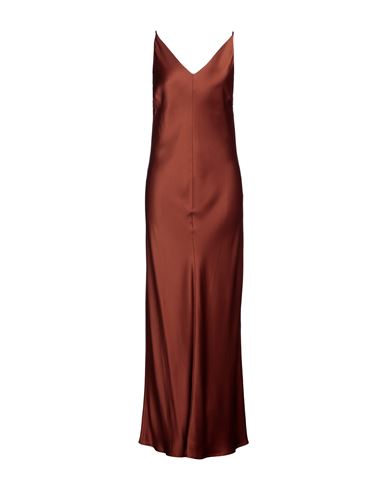 Ottod'ame Woman Maxi Dress Brown Size 8 Viscose