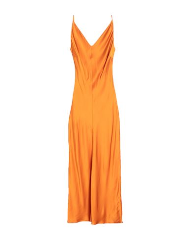 Ottod'ame Woman Maxi Dress Orange Size 6 Viscose