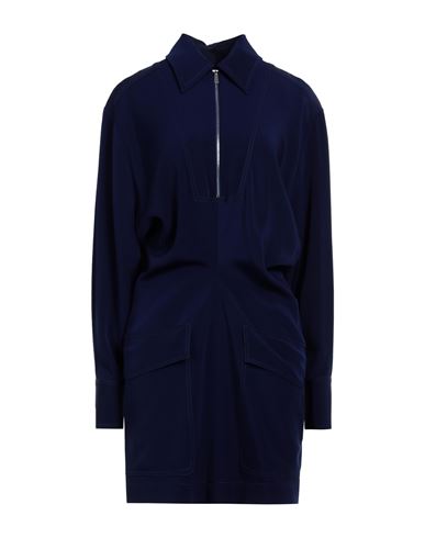 Victoria Beckham Woman Mini Dress Blue Size 6 Acetate, Viscose
