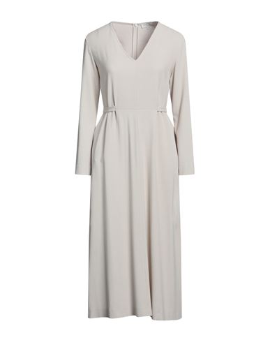 Antonelli Woman Midi Dress Light Grey Size 6 Viscose, Virgin Wool, Elastane