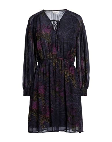Ottod'ame Woman Mini Dress Dark Purple Size 10 Viscose