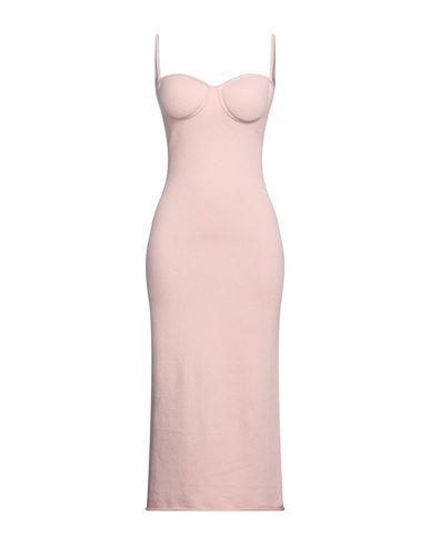 Sportmax Woman Maxi Dress Light Pink Size S Cashmere, Polyamide, Elastane