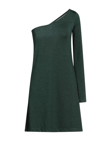 Ottod'ame Woman Mini Dress Green Size 6 Viscose, Polyamide, Metallic Fiber, Elastane