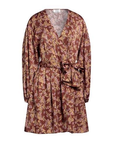 Ottod'ame Woman Mini Dress Brown Size 6 Polyester