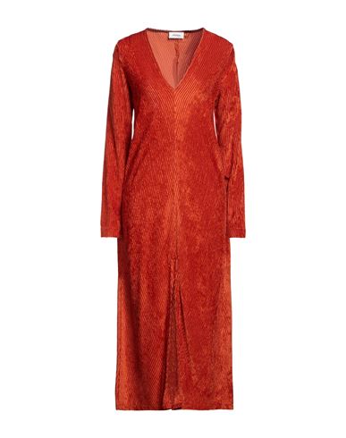 Ottod'ame Woman Maxi Dress Orange Size 4 Viscose