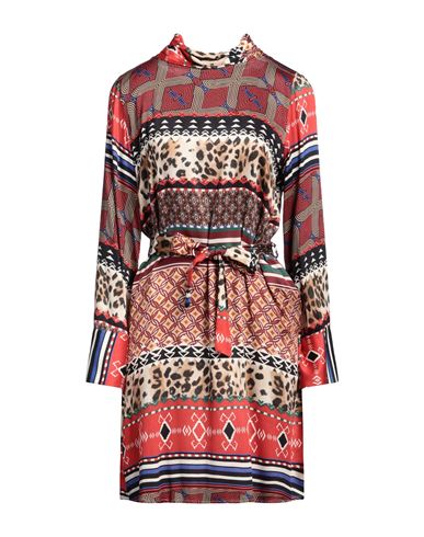 Shop Kate By Laltramoda Woman Mini Dress Brick Red Size L Viscose