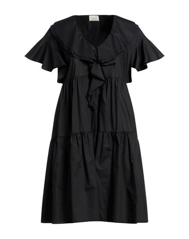 Bohelle Woman Short Dress Black Size 10 Cotton