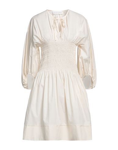 Skills & Genes Woman Mini Dress Ivory Size 2 Cotton In White