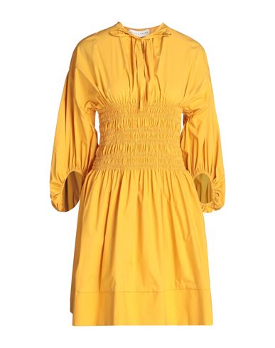 Skills & Genes Woman Mini Dress Ocher Size 6 Cotton In Yellow