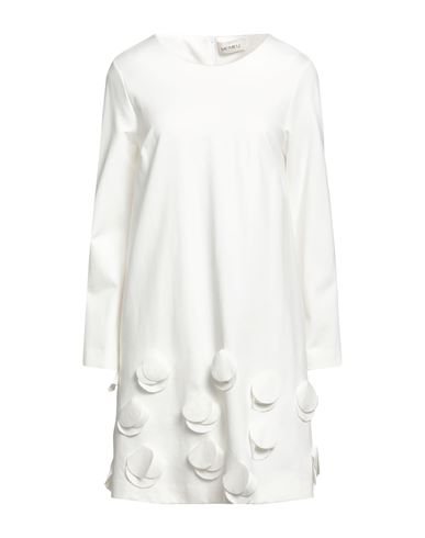 Meimeij Woman Mini Dress White Size 2 Viscose, Polyamide, Elastane, Acetate